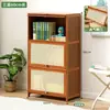 Estantería de libros, estantería de almacenamiento con puerta de armario, armario de almacenamiento, armario de parche integrado, vitrina, armario de almacenamiento multicapa para sala de estar.