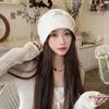 Sombrero de Luna Materno Posparto Primavera y Otoño Gorro Apilado Sombrero Delgado de Verano para Mujer con Agujeros Cubrecabezas Sombrero a Prueba de Viento para Aire Acondicionado Gorro Baotou