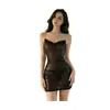 Lencería Divertida Tejida Dorada, Talla Grande, Cadena Brillante Atrevida Seductora para Discoteca, Ropa de Dormir Sexy Transparente Sin Quitar