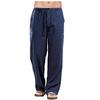 Pantalones de algodón y lino con estampado de lunares para hombre de talla grande, pantalones transpirables que absorben el sudor, pantalones básicos casuales de pierna ancha