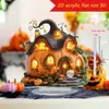 Halloween Transfronterizo Luna Luna Nueva Signo Luna Casa de Nieve Calabaza Acrílico Plano 2D Sala de Estar Dormitorio Escritorio Decoración del Hogar