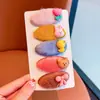 Novo Grampo de Cabelo Infantil de Inverno Pelúcia Desenho Animado Fofo Não Machuca o Cabelo Presilha de Franja Menina Fofa Acessórios Populares para Cabelo