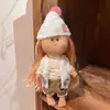 Boneca Espanhola de Batata Mia 24cm Boneca 30cm Menina Feita à Mão DIY Waldorf com Roupas Trocáveis