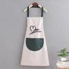 Avental Impermeável e à Prova de Óleo para Cozinha Doméstica Cozinhar Avental com Alça de Pescoço Roupa de Trabalho para Restaurante Café Impressão de Logotipo Personalizado