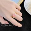 Anillo de diamantes Fanta con esmalte retro francés y ágata de alta calidad, peridoto, elegante anillo de esmeralda estilo Hong Kong para mujer.