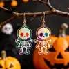 Nuevo llavero de esqueleto para fiesta de Halloween transfronteriza de Amazon, accesorios y decoraciones de fantasma de calabaza