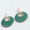 Nuevos Pendientes Geométricos de Moda, Simples, Versátiles, Personalizados, Chapados en Oro Real, Aguja de Plata Real 925, Estilo Coreano Popular, para Mujer