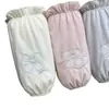 Mangas Protetoras Bordadas com Laço para Jaqueta Puffer Feminina, Outono e Inverno, Escritório, Estudante, Trabalho, Anti-Sujeira, Punhos Espessados