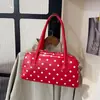 Bolso de mano de lunares estilo coreano 2026, un bolso casual y de moda para el trabajo, perfecto para el uso diario