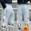 Pantalones de Invierno para Niños con Forro de Felpa 2025 Nuevo Estilo Coreano Pantalones de Chándal Gruesos para Niños Pantalones Largos de Bebé de Moda