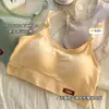 Ropa Interior para Niñas Chaleco Deportivo Estudiante de Desarrollo Sin Aro de Acero Espalda Bonita Tubo Superior Fijo de Una Sola Pieza Tirante Sujetador Delgado