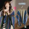Chal Capa de Estilo Étnico para Mujer en Otoño e Invierno, Adecuado para Viajes y Fotografía en Yunnan, Abrigo Capa, Manta Chal, Chaleco Pequeño