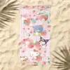 Toalla de Playa Sanrio Patrón de Dibujos Animados para Niños Gato Kitty Estampado Toalla de Baño Microfibra Secado Rápido para la Playa Toalla de Natación