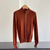 2026 Nuevo Suéter Corto de Punto Ajustado con Cuello Alto y Doble Cremallera Chaqueta para Mujer Venta al por Mayor H08AS16199