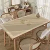 Elegante tapete protetor de mesa em estilo minimalista wabi-sabi, textura de couro sintético, adequado para mesas de jantar e mesas de centro, lavável, à prova d'água e resistente ao calor
