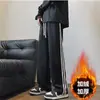 Pantalones Gruesos con Forro Polar de Rebaja para Hombre Moda Otoño e Invierno Marca Deportivos Rectos Holgados Casual Americano Pantalones de Chándal
