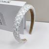 Faixa de Cabelo de Esponja Cristal Europeia e Americana Transfronteiriça Moda Feminina Barroca Feita à Mão com Contas Strass Lado Largo Moda Faixa de Cabelo Acessórios de Cabelo