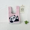 Bolsa de malha Ins Panda de alta qualidade Bolsa feminina Pequena bolsa quadrada para sair Bolsa de mão de malha de poliéster all-match