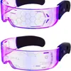 Óculos Luminosos de Ficção Científica Adereços de Atmosfera de Ficção Científica Óculos de Tecnologia Disco Jumping Coloridos Óculos Luminosos Incríveis