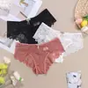 Ropa interior Transfronteriza Amazon Sexy Calzones de Encaje para Mujer Transpirables con Lazo Calzones para Mujer
