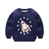 Ropa infantil de otoño 2022, camisa infantil de manga larga estilo coreano, suéter infantil con cuello redondo y forro polar, camisa de fondo