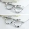 Moda Europea y Americana Elegantes Pendientes Grandes en Forma de C Retro Pendientes de Goma ABS en Forma de C Pendientes Ligeros de Lujo de Alta Gama para Mujer