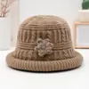 Gorro de Invierno para Mujeres de Mediana Edad y Mayores, Abuela, Personas Mayores, Gorro Cálido de Lana, Cortavientos, Con Felpa, Protección para Orejas de Señora Mayor, Gorro de Algodón Tejido