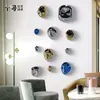 Pingente de Parede Simples de Resina Dourada e Prateada Galvanizada em Forma de Gota de Água Decoração Suave para Parede de Fundo de Hotel, Clube, Restaurante, Sala de Estar Decoração de Parede de Pedras