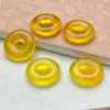 Accesorios de Hebilla de Paz de Ágata, Hebilla Redonda Pequeña Perforación de Calcedonia, Piezas de Joyería DIY de Jade, Colgantes, Cadena para Suéter al por Mayor