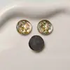 Zhen Tu Iridiscente Transparente Repujado Belleza Cabeza Redonda Parche de Resina Accesorios Aretes DIY Funda de Teléfono Decoración de Zapatos