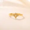 Anillo de Trébol de Cuatro Hojas Chapado en Oro de Plata de Ley S925 Yiluyin, Estilo Simple, Versátil para el Trabajo, Joyería de Alta Gama para Mujer al por Mayor