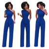 Outono e Inverno 2022 Exportação Europeia e Americana Roupas Femininas Ebay Aliexpress Wish Cor Pura Gola Inclinada Botão Macacão Calças de Perna Larga Casual