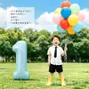 Globos de fuegos artificiales de tira larga de color dopamina para exteriores, accesorios para fotos infantiles, montaje de decoración de cumpleaños para niños y niñas