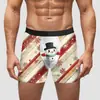 Aliexpress Amazon Regalo Navideño Transfronterizo Año Nuevo Ropa Interior para Hombre Pantalones Cortos de Seda de Leche de Cintura Media Alta Elásticos Transpirables