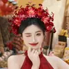 Flor de Penteado Quanzhou L05 Faixa de Cabeça para Mulheres Xunpu Adorno de Cabeça Estilo Étnico Retrato Acessórios de Cabelo Hanfu Flor Artificial Acessórios de Cabelo Faixa de Cabelo