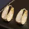 Pendientes de Gota de Agua Turquesa Azul Más Vendidos Transfronterizos, Pendientes de Círculo de Circonita de Colores, Pendientes Elegantes, Pendientes Versátiles y de Moda