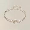 Pulseira Sakura Design de Nicho Ins Zircônia Cristal Liga Pulseira de Melhor Amiga Joia de Mão para Meninas Pulseira Estilo Ins