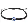 Pulsera de ojo barata de venta caliente transfronteriza pulsera ajustable de siete nudos de diamante plano tejido a mano pulsera al por mayor