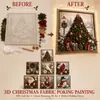 Kit de Pintura com Punch de Tecido de Natal 3D Interativo Criativo Kit de Arte com Atmosfera Natalina Feito à Mão