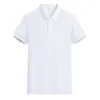 [Modelo Personalizado] Camisa Polo de Cor Sólida Algodão Puro High-End com Gola Reversível 1 Camiseta Casual Business com Gola Reversível Polo de Verão
