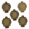 Accesorios para Joyería de Aleación DIY Piedra de Tiempo Base Ovalada Pulsera Llavero Colgante Decorativo C114
