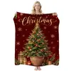 Manta de Franela de Ángel Navideño Simple Transfronteriza, Manta Cubierta para Aire Acondicionado Estampada, Manta Temática Navideña, Personalizable
