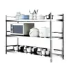 Estantería de Cocina de Acero Inoxidable Y*H304 Estante de Almacenamiento de Múltiples Niveles de Pie Gabinete de Almacenamiento Multifuncional para Restaurante