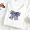 Gravata Azul Camisa Escura Masculina Casual Vestido Nó Preguiçoso Sem Nós Fácil de Puxar Estilo College Gravata Borboleta Decoração para Menina