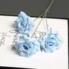 Arreglo de Flores Artificiales de Rosa de 3 Cabezas para Decoración de Pared de Flores para Exteriores, Material de Flores de Cascada de Rosas, Arreglo de Flores para Pasillo de Boda, Venta al por Mayor desde el Fabricante