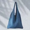 Bolso de Hombro Tejido Transfronterizo, Bolso de Lana Retro, Bolso de Playa de Gran Capacidad, Bolsa de Compras, Bolso Tote Tejido para Mujer, Bolso de Mano