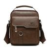 Bolsa Masculina Transfronteiriça Personalizável PU Bolsa de Ombro Masculina Grande Capacidade Casual Bolsa Transversal Mochila Pequena para Viagem e Dia a Dia