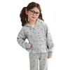 Conjunto Casual de Duas Peças com Capuz Estilo Novo 2026 para Meninas, Estampa de Desenho Animado Macia e Fofa, para Crianças Maiores, Verão