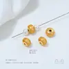 Cobre Plateado que Conserva el Color con Oro Real de 24K Incrustado con Zirconia Patrón de Calabaza Corazón Separadores de Perlas Perlas Cuadradas Turquesa Accesorios Hechos a Mano de Oro Arena