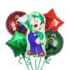 Conjunto de globos de dibujos animados de Super Mary, temática del juego Mario Luigi, decoración para fiesta de cumpleaños, globo de película de aluminio